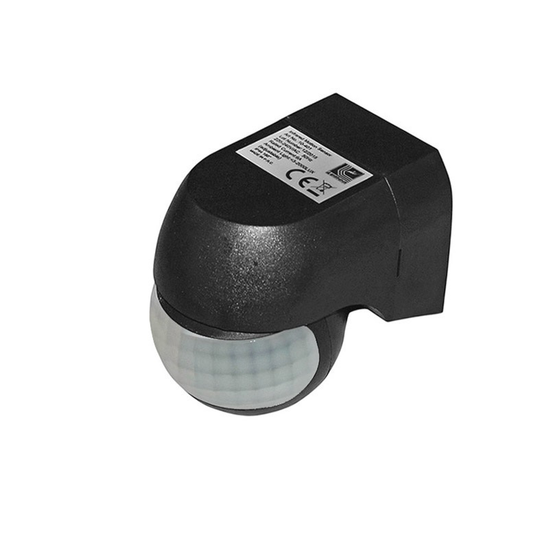 ΑΝΙΧΝΕΥΤΗΣ ΚΙΝΗΣ.ΤΟΙΧΟΥ ΣΦΑΙΡΙΚΟΣ ΥΠΕΡΥΘΡΩΝ 180° 10A ΜΑΥΡΟΣ