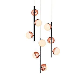 Arapidis Μοντέρνο Κρεμαστό Φωτιστικό με Ενσωματωμένο LED σε Χάλκινο Χρώμα